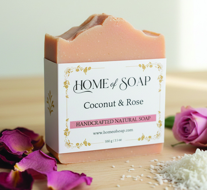 Coconut and Rose soap Bar